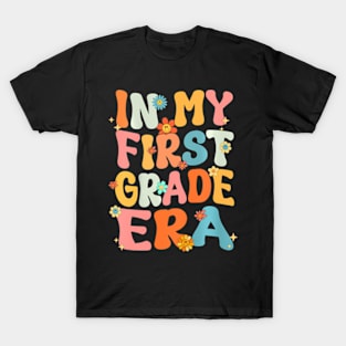 In My First 1St Grade Era Groovy Back To School Teacher Kids T-Shirt